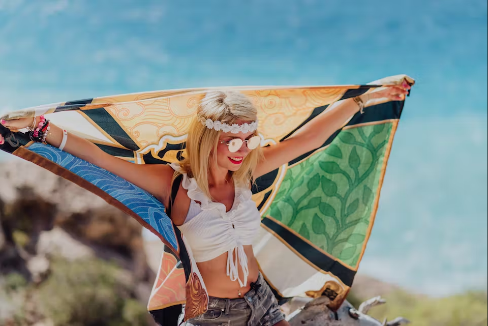 Girl with Tomorrowland flag